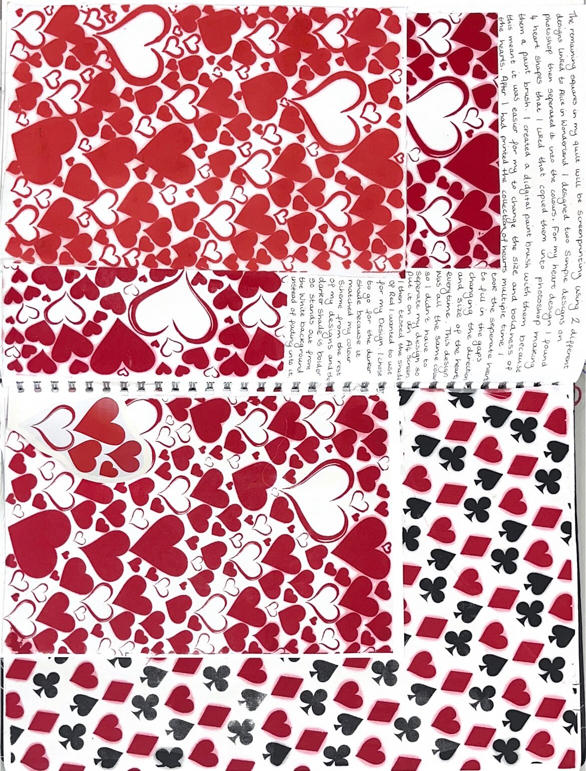 Red mushroom, heart and club repeat