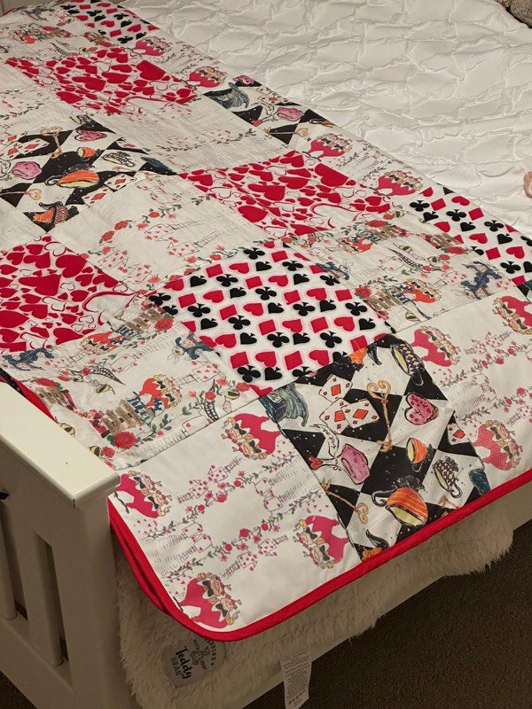Detail of the pieced quilt
