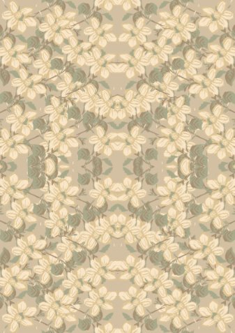 Green floral wallpaper repeat