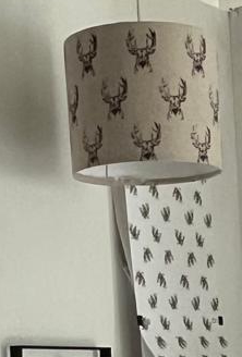 Stag-print lampshade